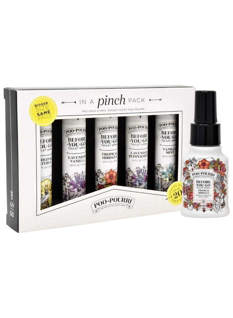 In A Pinch Pack Toilet Spray Gift Set 5 Pack 10 ML