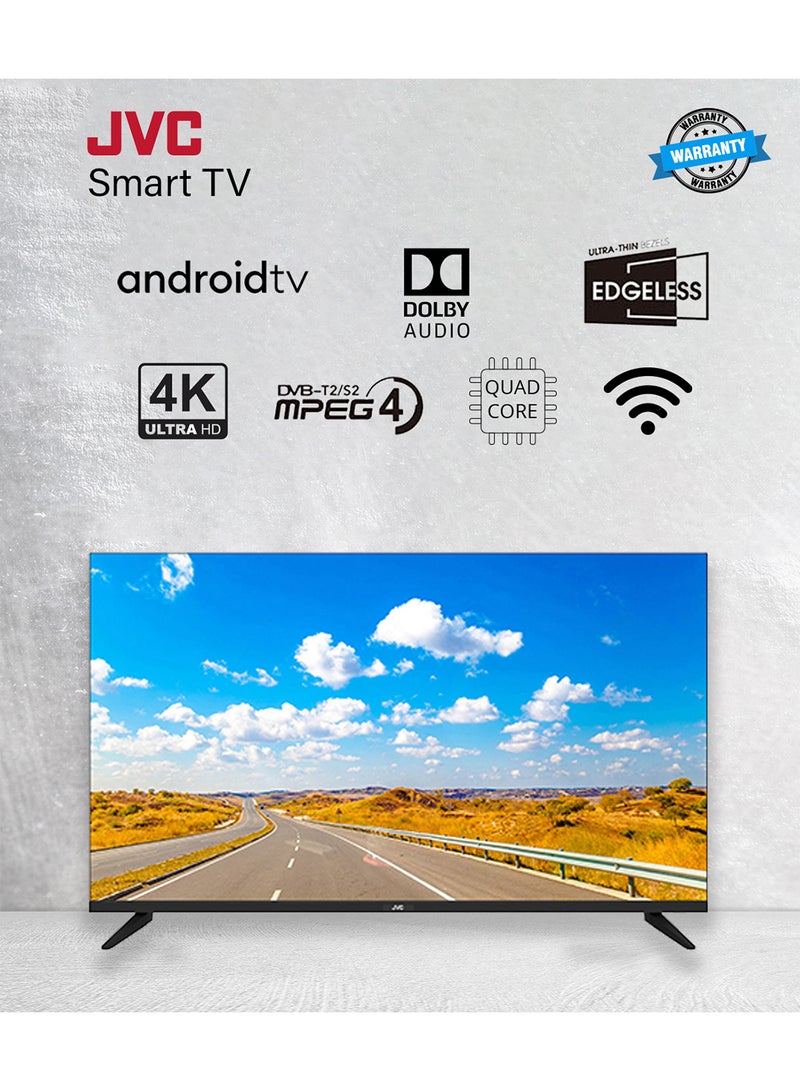 50 Inch 4K UHD Edgeless Smart TV With Dolby Audio + 2.0CH Soundbar Plus Bluetooth, Usb, Fm Radio With 600W PMPO LT-50N7105+THN322B Black