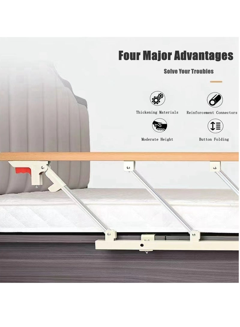 COOLBABY Bed Rails For The Elderly Safety Foldable Bedside Armrests Auxiliary Handles Foldable Bed Crutches Guardrails For The Elderly Adjustable Railings Anti-fall Sleep Bumpers