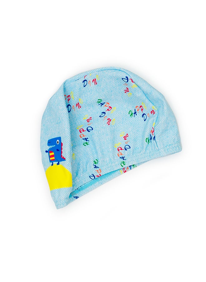 Happy Dino Swimwear Set with Cap for Boys