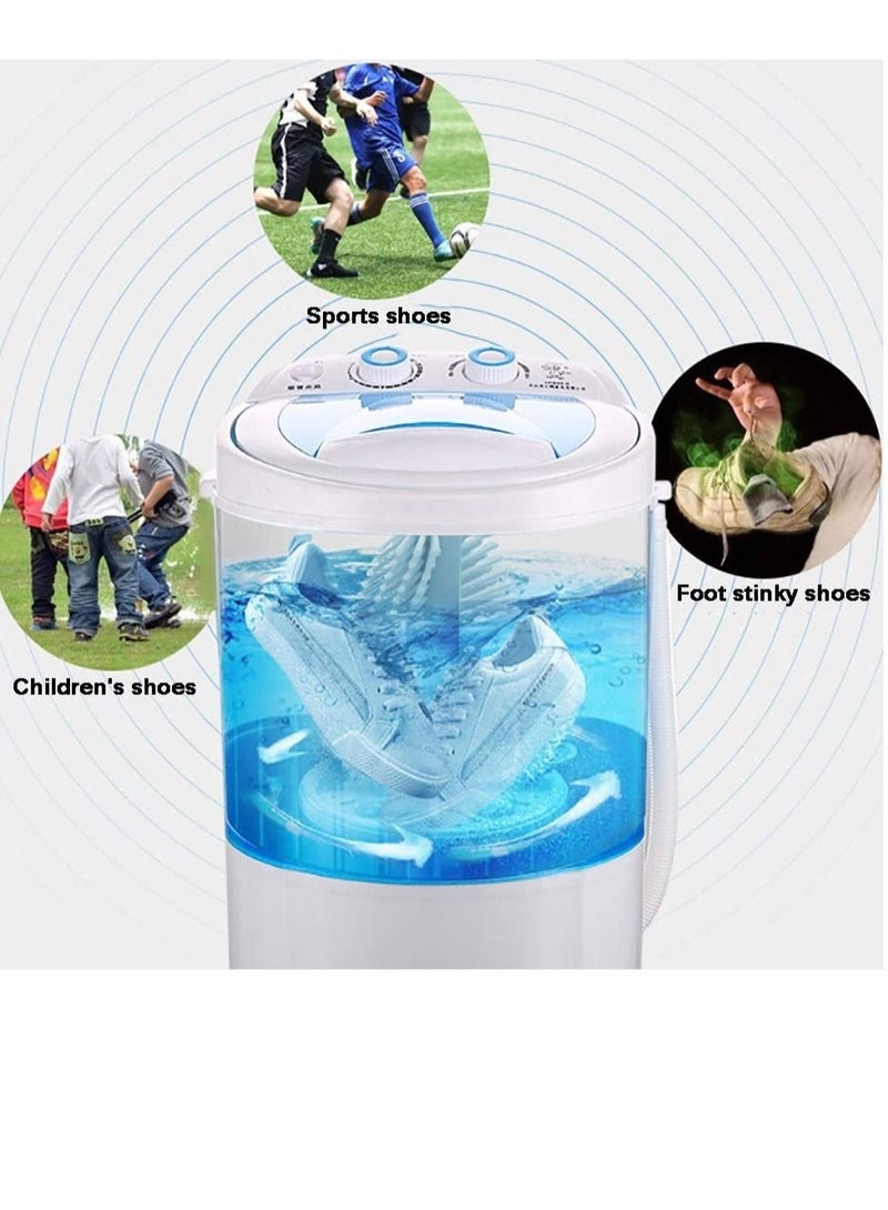 Shoe Washing Machine Small Household, Portable Lazy Washing Machine, 360° Cleaning, 10 Minutes Fast Cleaning, Safe Material Does Not Hurt Shoes Blue/White