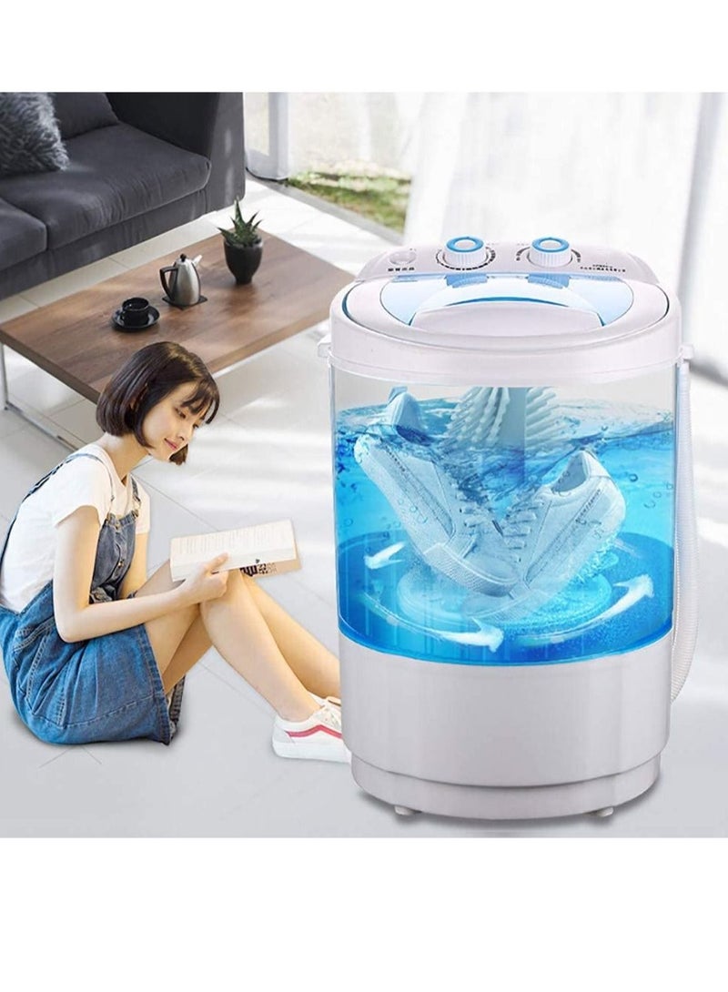 Shoe Washing Machine Small Household, Portable Lazy Washing Machine, 360° Cleaning, 10 Minutes Fast Cleaning, Safe Material Does Not Hurt Shoes Blue/White