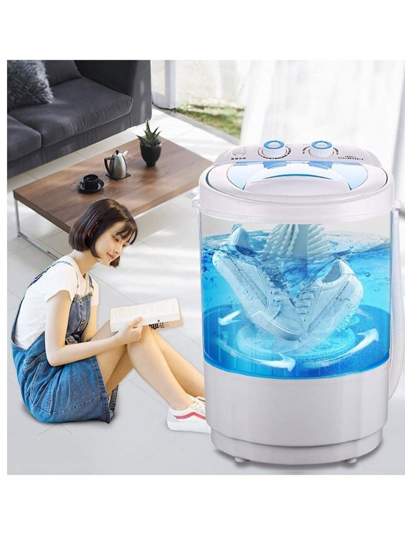 Shoe Washing Machine Small Household, Portable Lazy Washing Machine, 360° Cleaning, 10 Minutes Fast Cleaning, Safe Material Does Not Hurt Shoes Blue/White