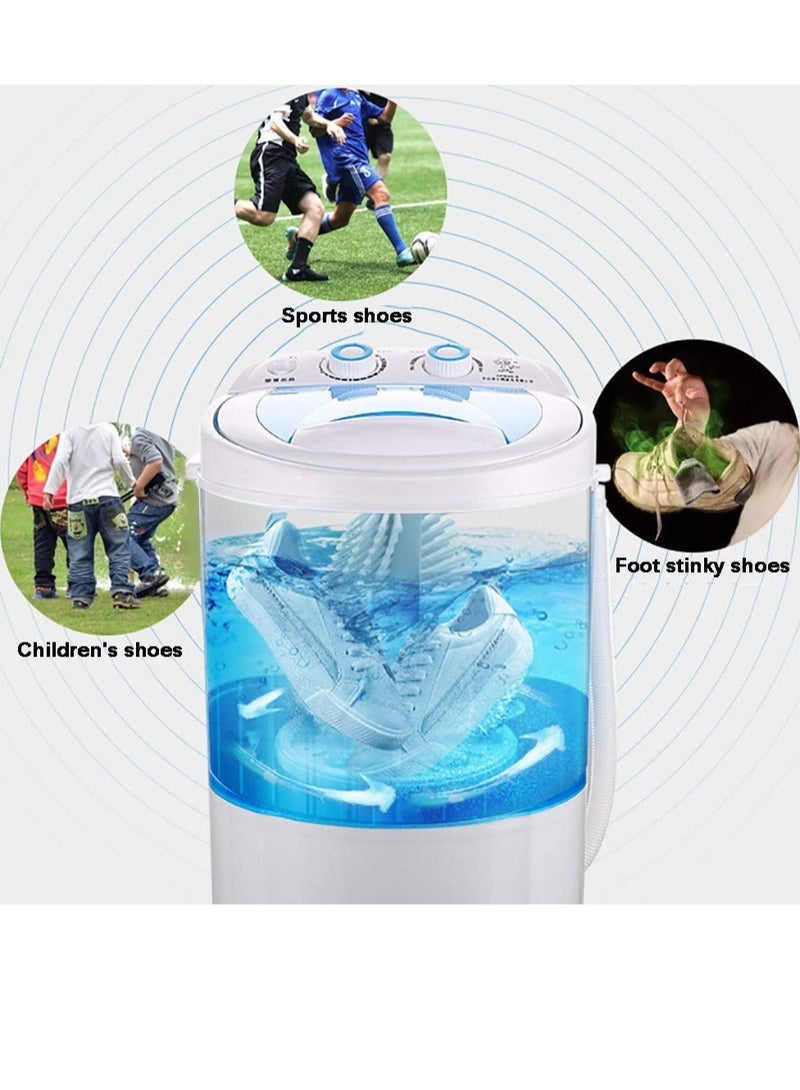 Shoe Washing Machine Small Household, Portable Lazy Washing Machine, 360° Cleaning, 10 Minutes Fast Cleaning, Safe Material Does Not Hurt Shoes Blue/White