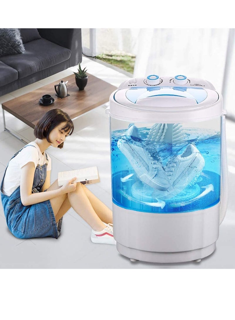 Shoe Washing Machine Small Household, Portable Lazy Washing Machine, 360° Cleaning, 10 Minutes Fast Cleaning, Safe Material Does Not Hurt Shoes Blue/White