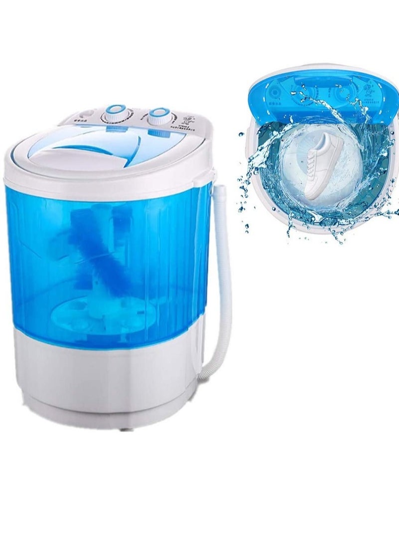 Shoe Washing Machine Small Household, Portable Lazy Washing Machine, 360° Cleaning, 10 Minutes Fast Cleaning, Safe Material Does Not Hurt Shoes Blue/White