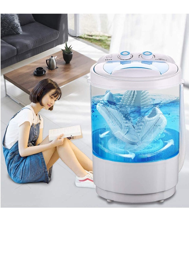 Shoe Washing Machine Small Household, Portable Lazy Washing Machine, 360° Cleaning, 10 Minutes Fast Cleaning, Safe Material Does Not Hurt Shoes Blue/White