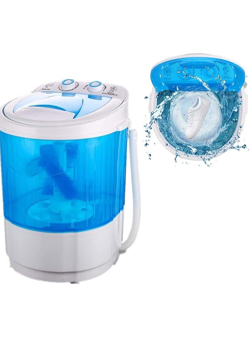 Shoe Washing Machine Small Household, Portable Lazy Washing Machine, 360° Cleaning, 10 Minutes Fast Cleaning, Safe Material Does Not Hurt Shoes Blue/White