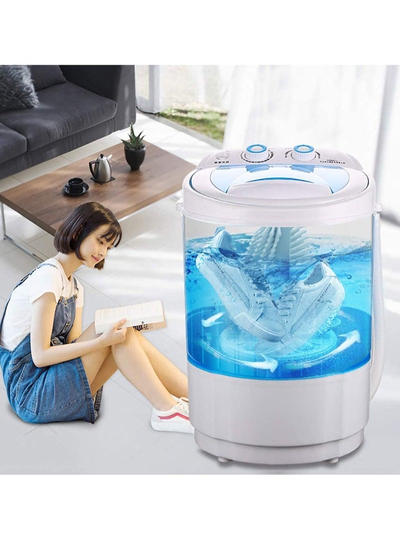 Shoe Washing Machine Small Household, Portable Lazy Washing Machine, 360° Cleaning, 10 Minutes Fast Cleaning, Safe Material Does Not Hurt Shoes Blue/White
