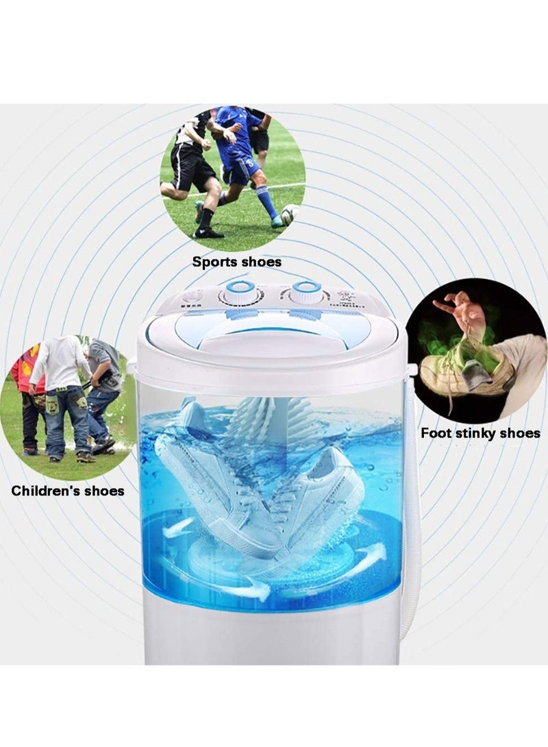 Shoe Washing Machine Small Household, Portable Lazy Washing Machine, 360° Cleaning, 10 Minutes Fast Cleaning, Safe Material Does Not Hurt Shoes Blue/White