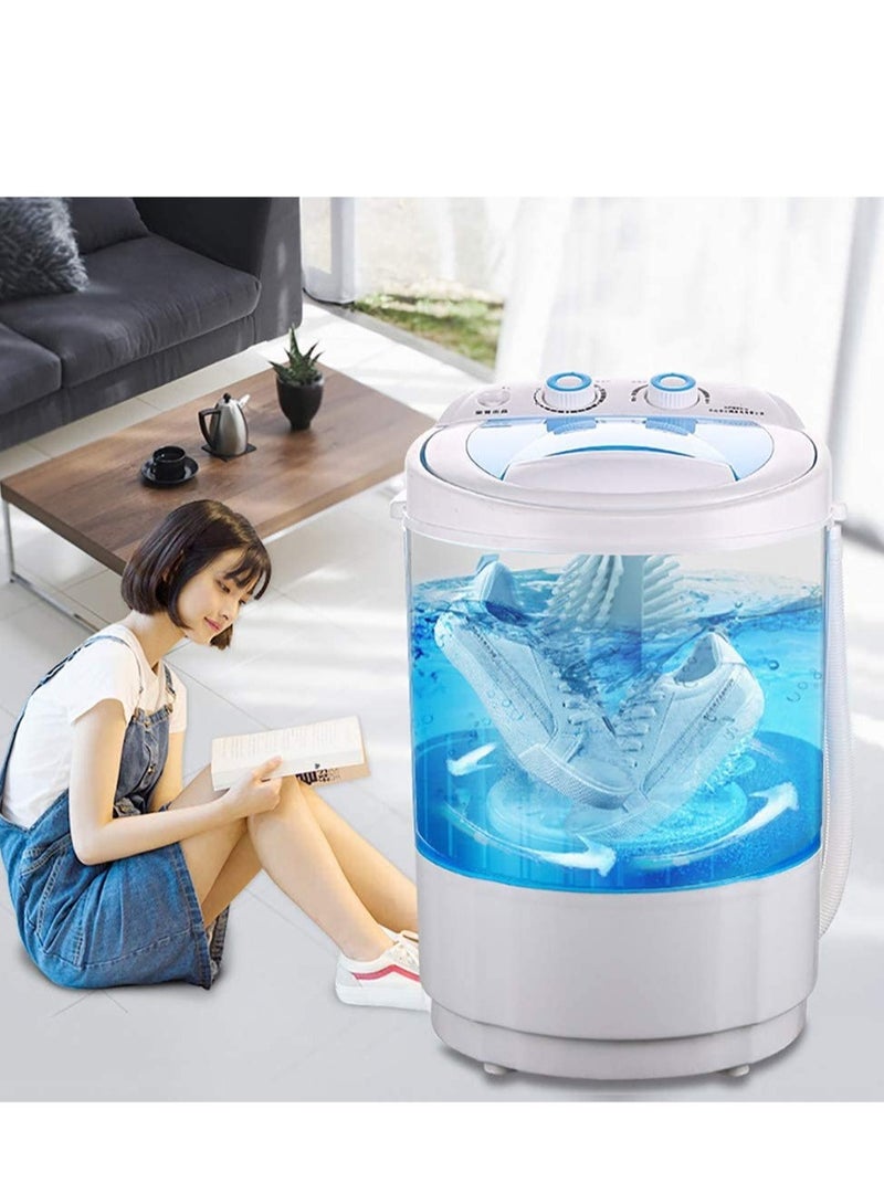 Shoe Washing Machine Small Household, Portable Lazy Washing Machine, 360° Cleaning, 10 Minutes Fast Cleaning, Safe Material Does Not Hurt Shoes Blue/White