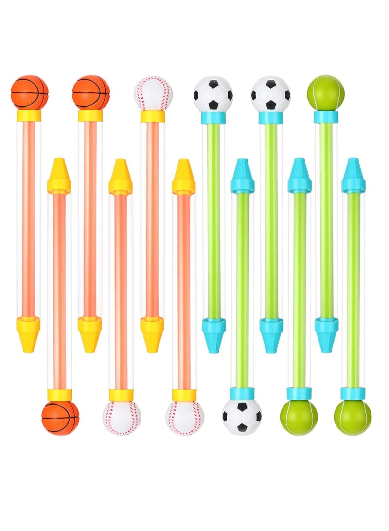 12 Pcs Water Guns Squirters Sports Theme Water Shooters 14.2 Inch Long Summer Pool Toys Bulk Squirt Gun for Kids Adults Backyard Play Swimming Pool Outdoor Beach Water Fight Party Game