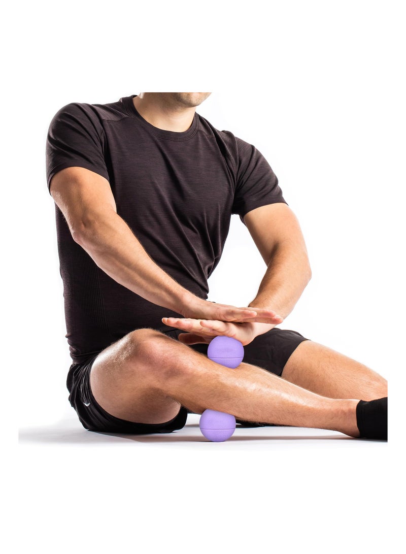 Massage Lacrosse Balls Therapy for Sore Muscles Shoulders Neck Back Foot Body Deep Tissue Trigger Point Muscle Knots Yoga and Myofascial Release Purple