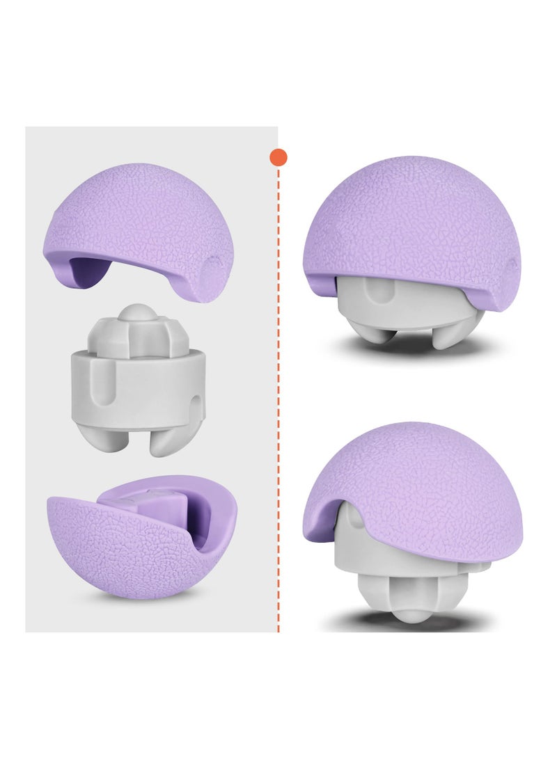 Massage Lacrosse Balls Therapy for Sore Muscles Shoulders Neck Back Foot Body Deep Tissue Trigger Point Muscle Knots Yoga and Myofascial Release Purple