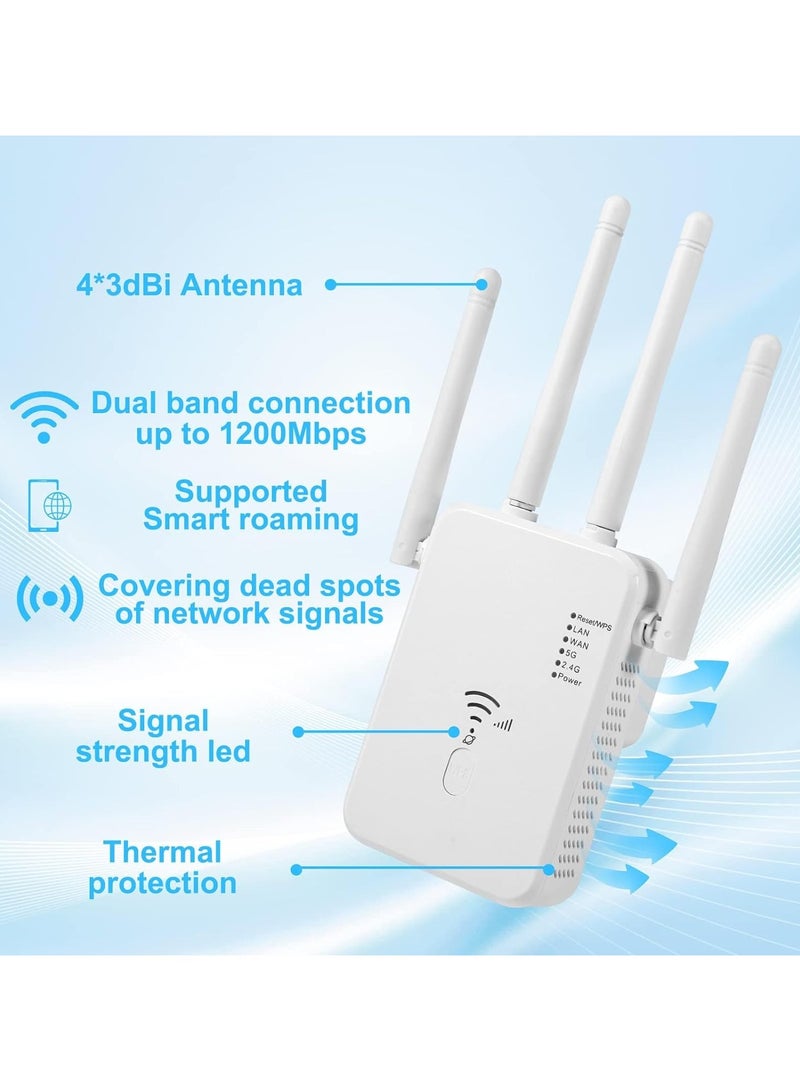 GO-DES 1200mbps Wireless Wifi Signal Booster Repeater With Thermal Protection And Three Access Modes