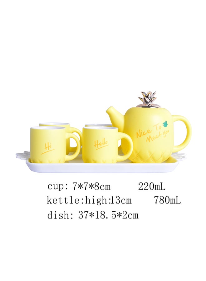 Summer Pineapple Teapot Set Yellow