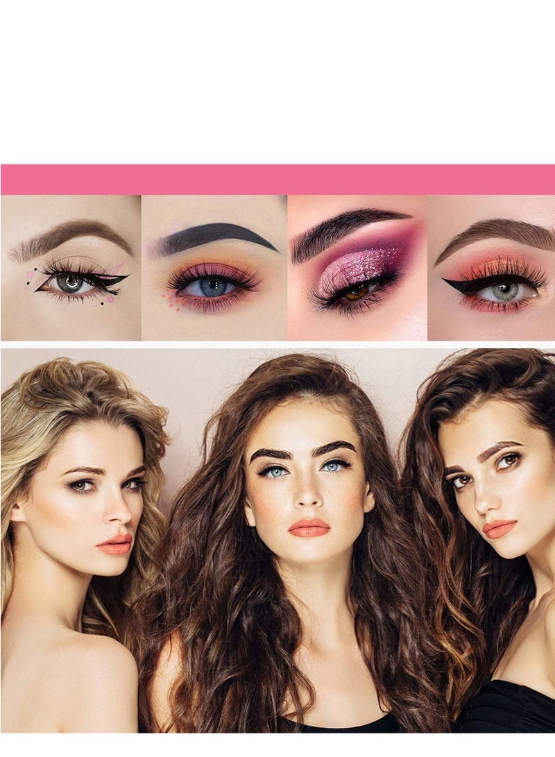 Eyebrow Ruler Stencil, 100 Pcs Stencil Microblading Ruler, Disposable Template Sticker, Shape Kit for Supplies, 3 Minutes Makeup Tools