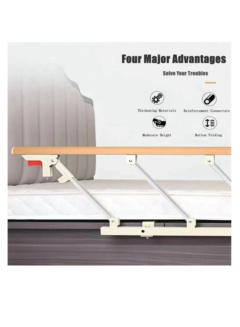 COOLBABY Bed Rails For The Elderly Safety Foldable Bedside Armrests Auxiliary Handles Foldable Bed Crutches Guardrails For The Elderly Adjustable Railings Anti-fall Sleep Bumpers