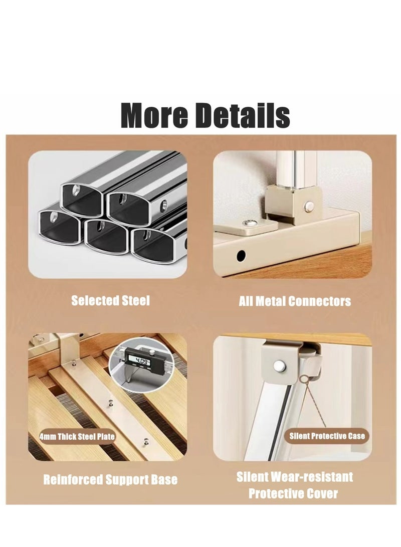 COOLBABY Bed Rails For The Elderly Safety Foldable Bedside Armrests Auxiliary Handles Foldable Bed Crutches Guardrails For The Elderly Adjustable Railings Anti-fall Sleep Bumpers