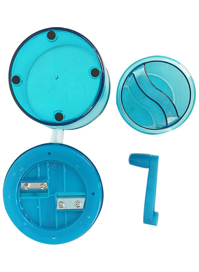 Portable Manual Ice Cone Maker Crusher Blue 20x14x1cm
