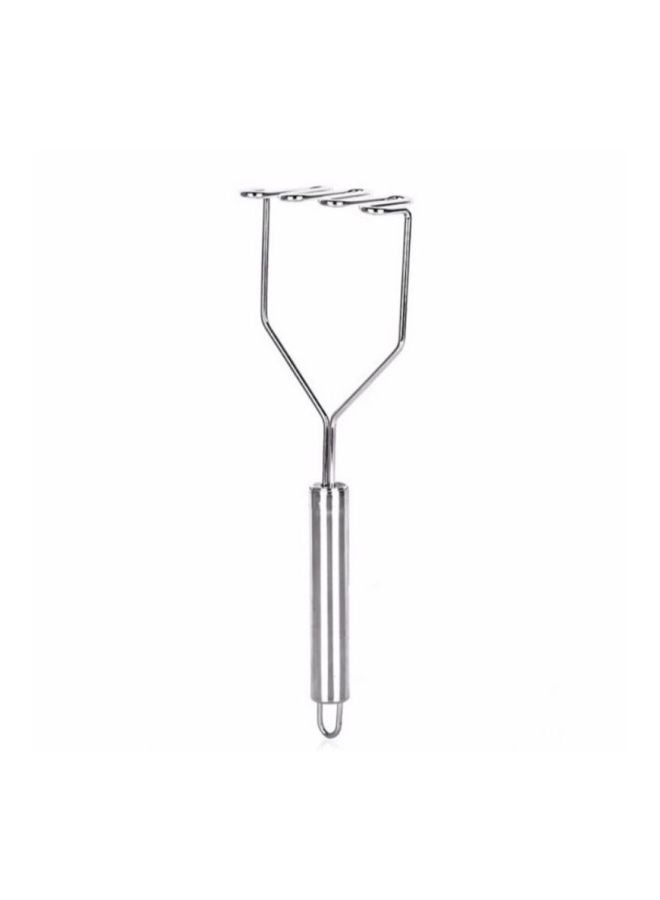 Wavy Potato Masher Silver 25z9.5x7cm