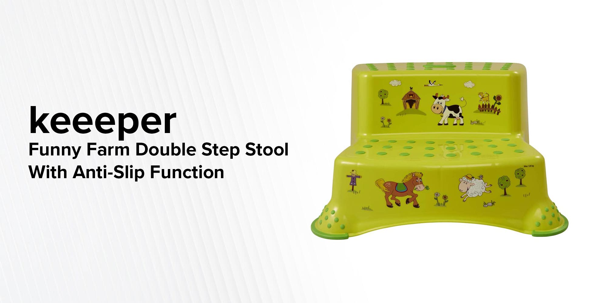 Funny Farm Double Step Stool With Anti-Slip Function