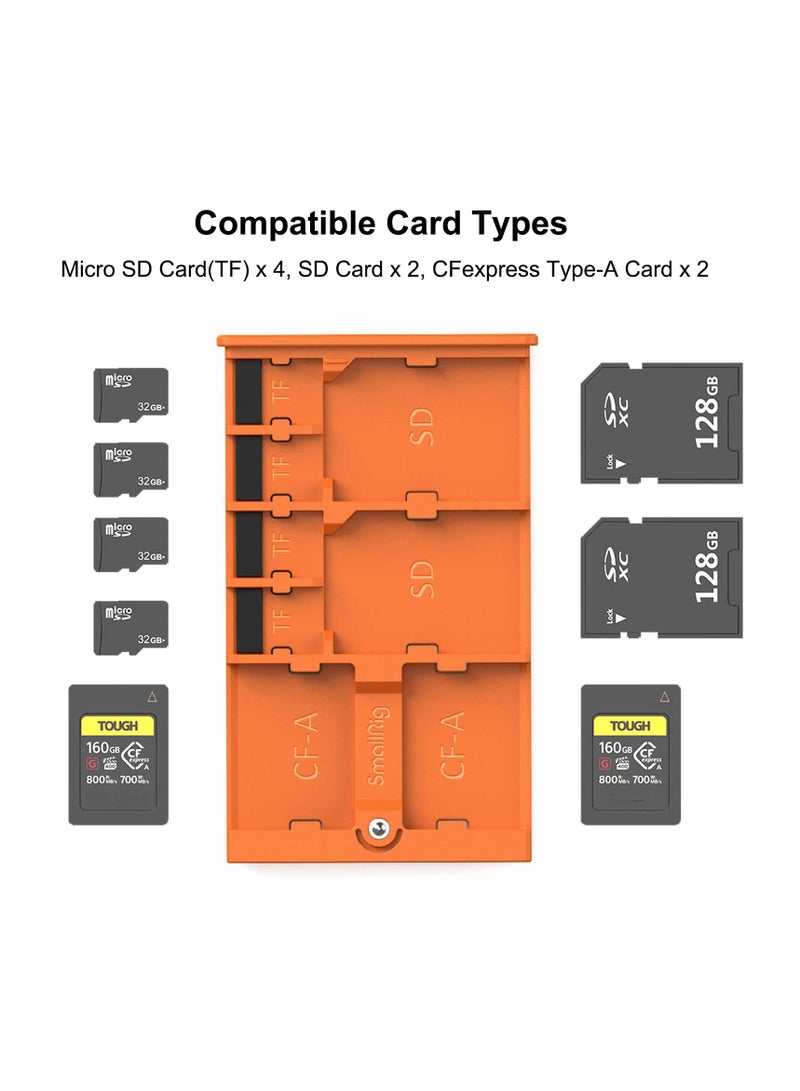 SYOSI SD Card Storage Case, Memory Card Protective Holder with 8 Slots for 2 SD Cards, 2 CFexpress Type-A Cards and 4 TF Cards for Photography Enthusiasts, 4107
