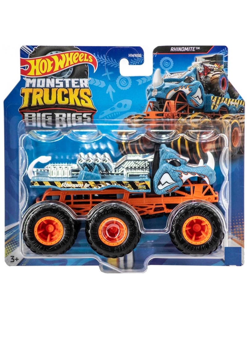 Hot Wheels Monster Trucks Big Rigs Scale 1:64 - 1 Piece Only, Assorted, Style May Vary