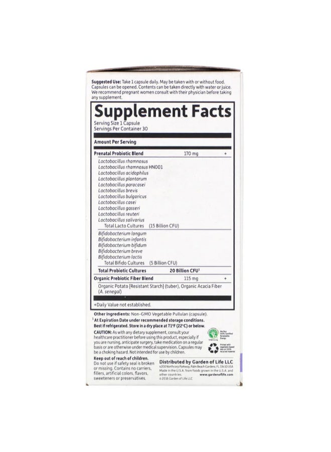 Dr. Formulated Probiotics Once Daily Prenatal Supplement - 30 Capsules