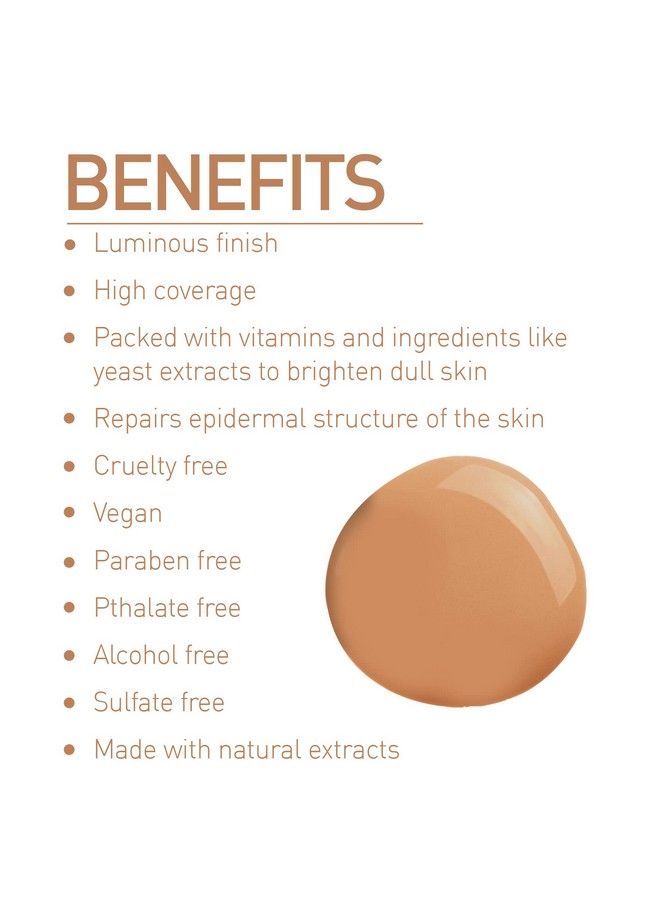 Treat Love Care Brightening Foundationbrilliance (Nude)14 Ml ; Enriched With Vitamins & Yeast Extracts; Liquid Foundation For Dusky Skin With Buildable Coverage & Luminous Finish