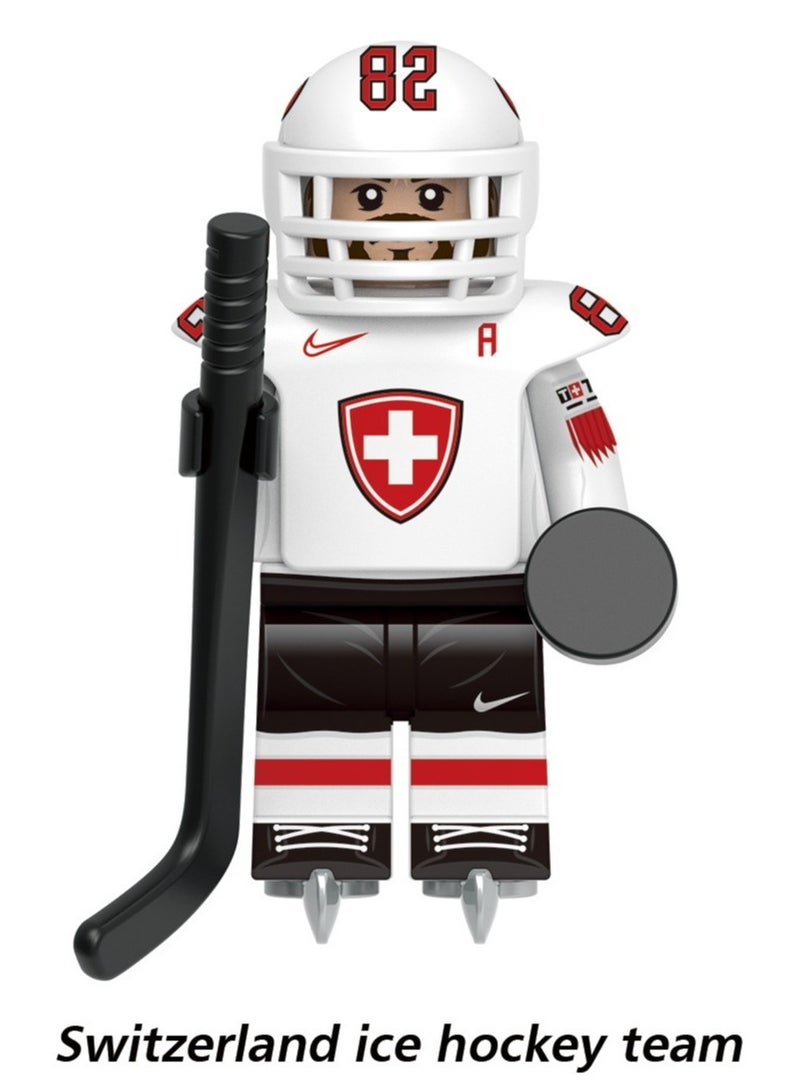 Lce Hockey Team Series National Team Game Building Block Figurine toys