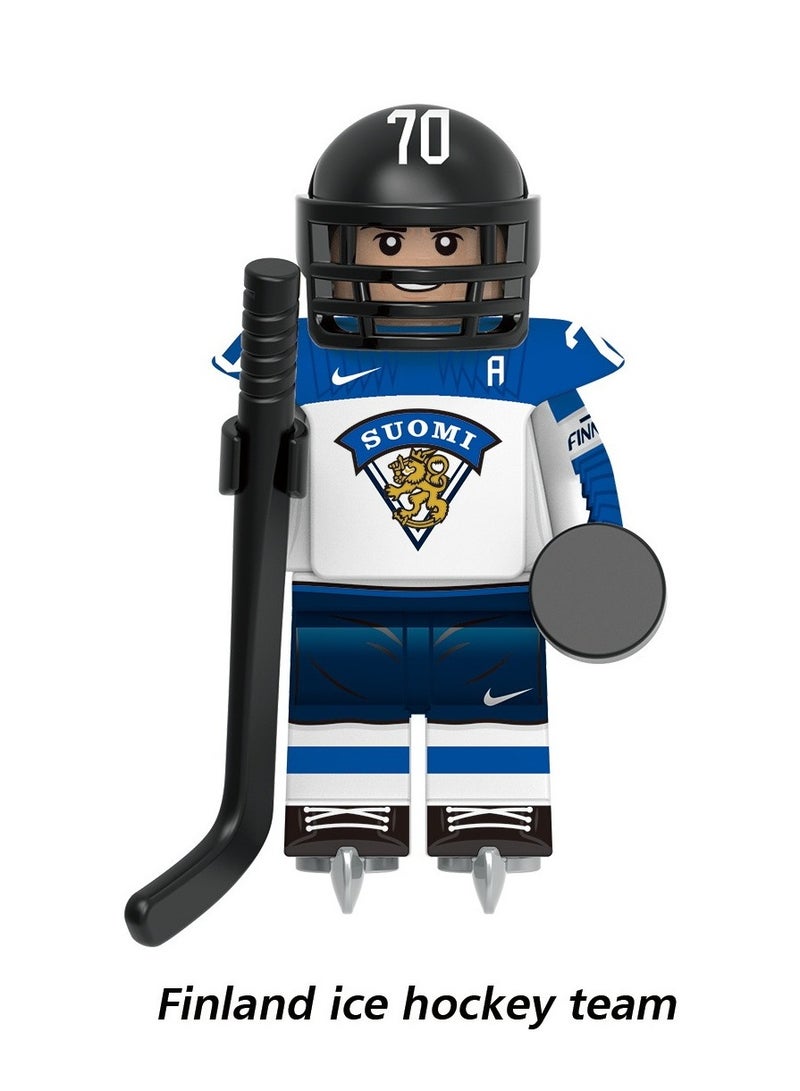 Lce Hockey Team Series National Team Game Building Block Figurine toys