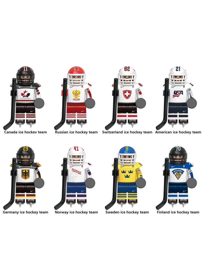 Lce Hockey Team Series National Team Game Building Block Figurine toys