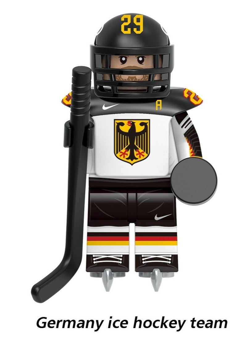 Lce Hockey Team Series National Team Game Building Block Figurine toys