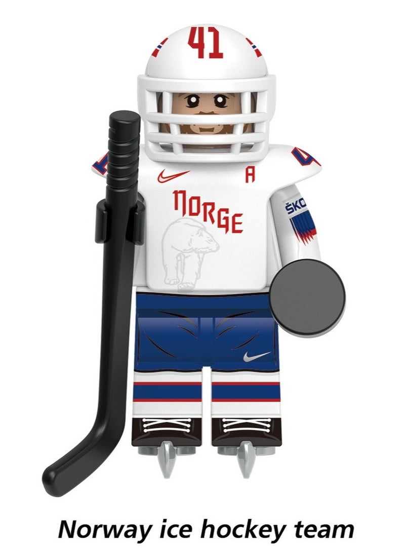 Lce Hockey Team Series National Team Game Building Block Figurine toys