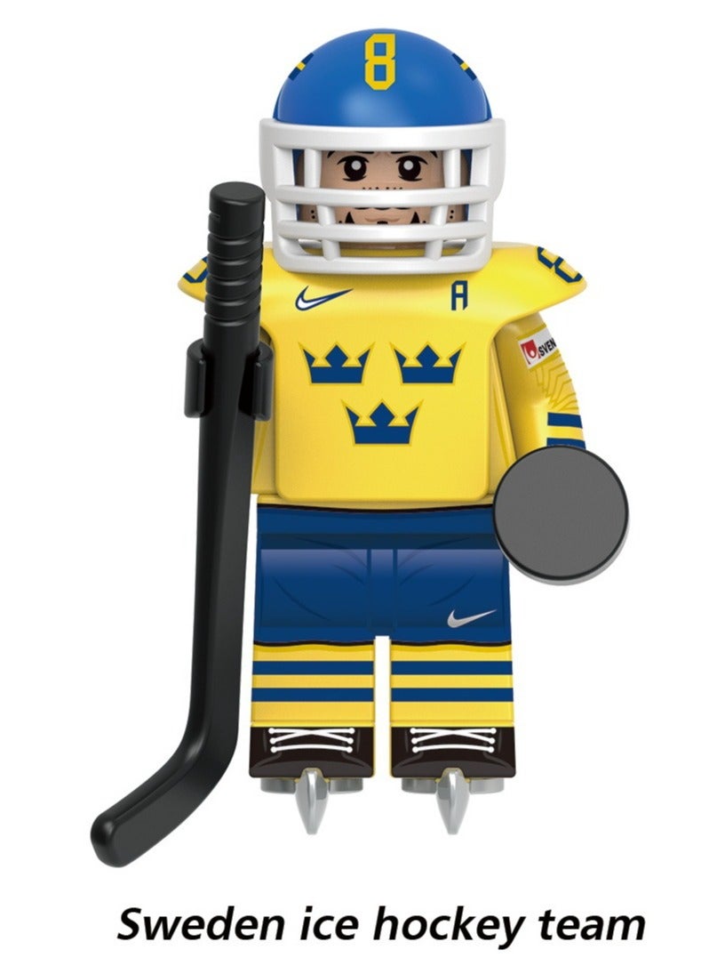 Lce Hockey Team Series National Team Game Building Block Figurine toys