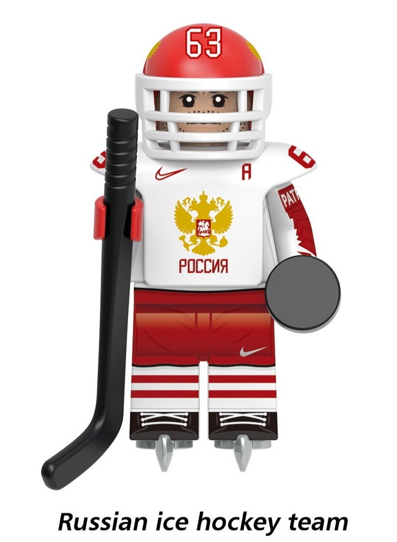Lce Hockey Team Series National Team Game Building Block Figurine toys