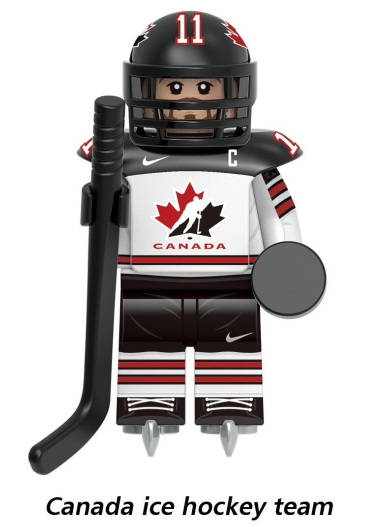 Lce Hockey Team Series National Team Game Building Block Figurine toys