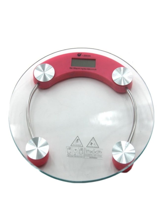 Digital Weighing Scale Clear/Red 30 x 30cm