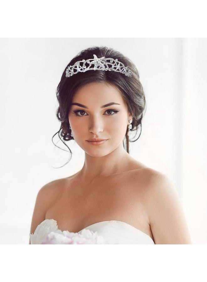 Mermaid Crown Wedding Starfish Headpiece Seashell Headband Rhinestone Tiara Costume Hair Accessories For Women