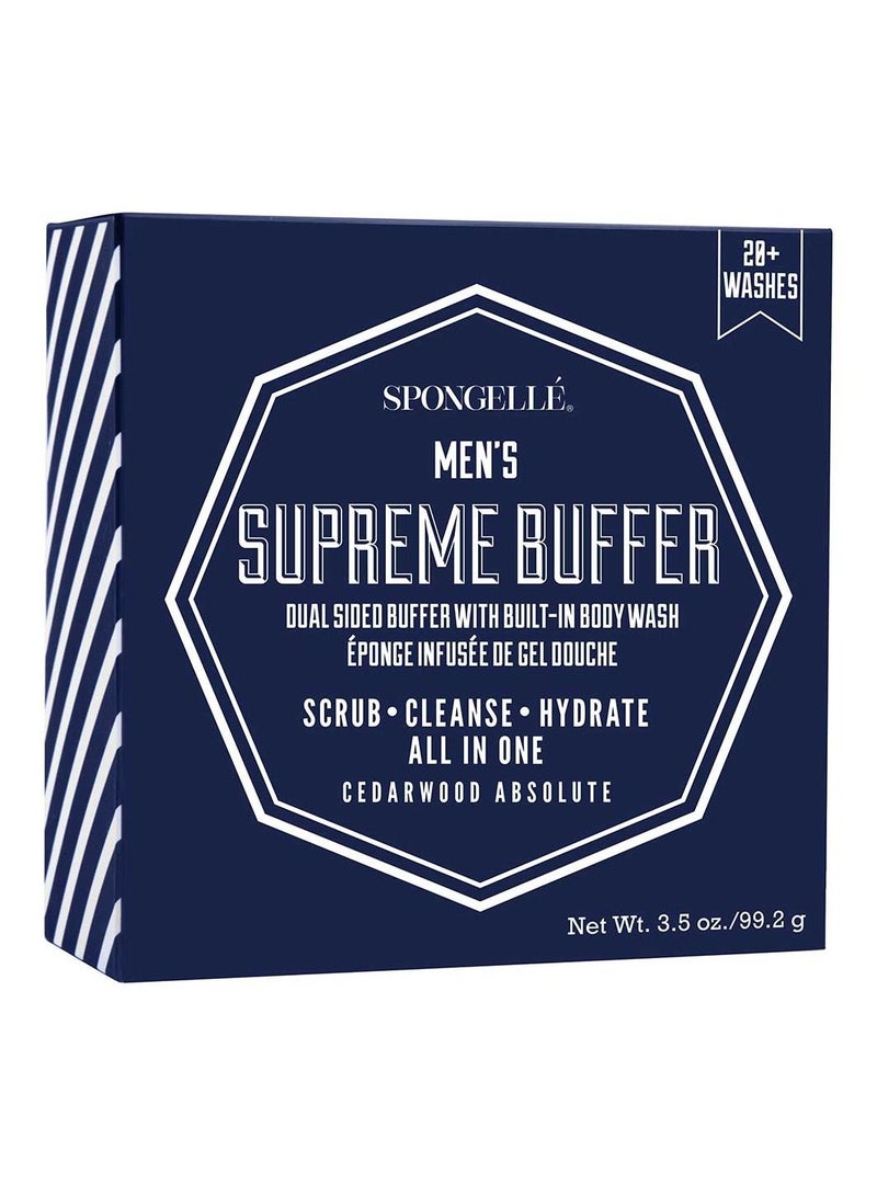 Spongelle Mens Supreme Buffer Cedar Absolute 20+ Washes