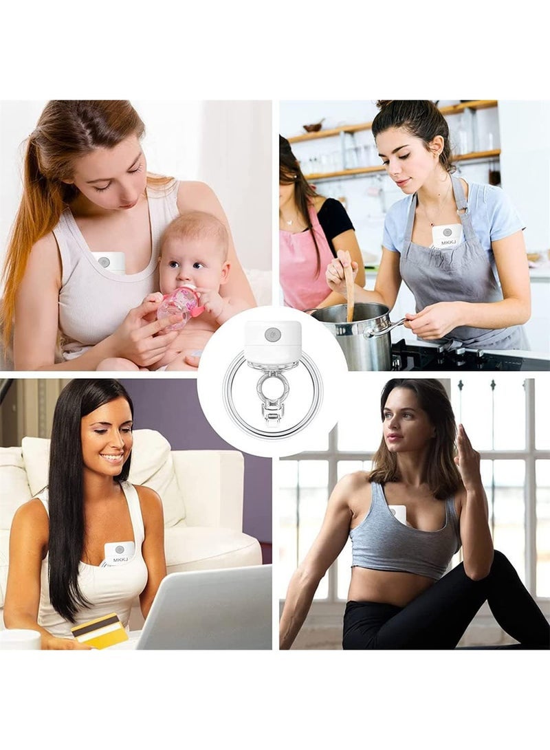 Electric Dual Hands-Free Breast Pump S12, LCD Display, Low Noise With Painless, 2 Modes And 9 Levels - White