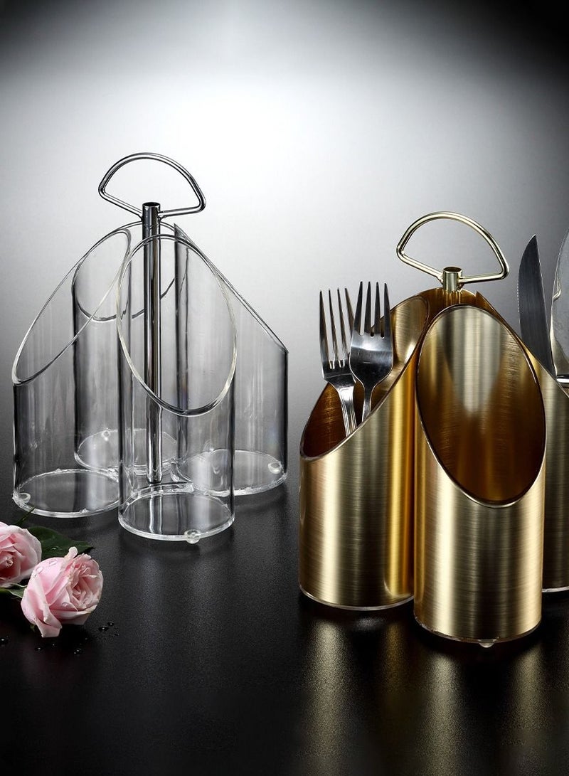 Acrylic Cutlery Holder Clear