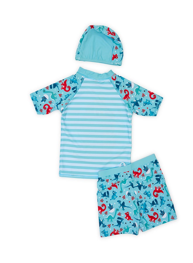 Basketball Dinosaur Boys' Swimwear Set