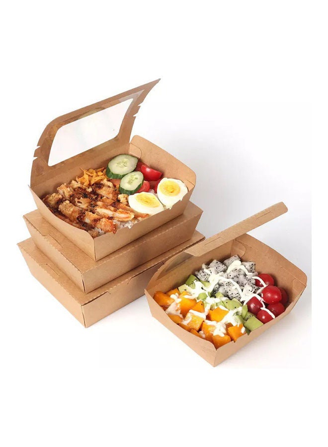 25-Piece Kraft Paper Boxes Brown 13.8x3.7x4cm