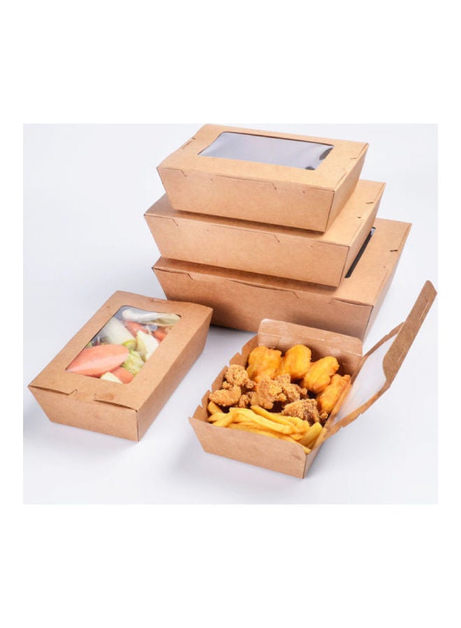 25-Piece Kraft Paper Boxes Brown 13.8x3.7x4cm