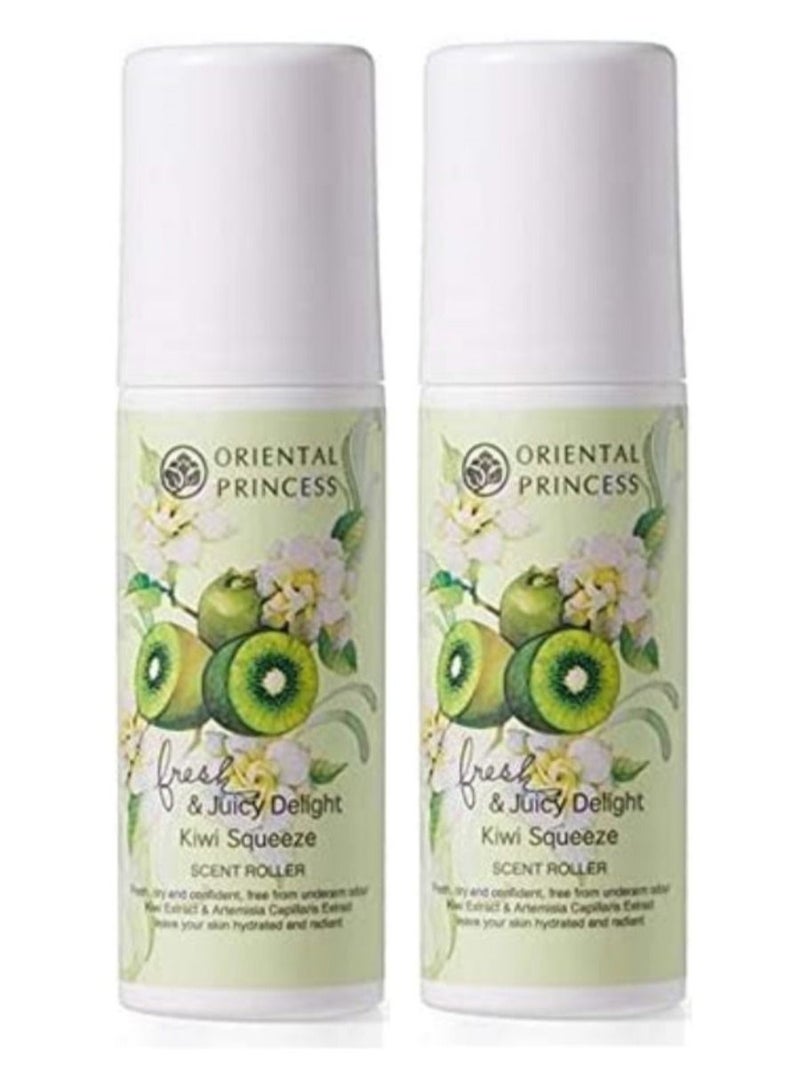 2-Piece Fresh and Juicy Delight Kiwi Squeeze Scent Roller