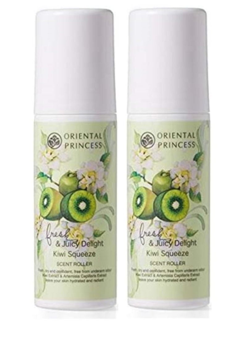 2-Piece Fresh and Juicy Delight Kiwi Squeeze Scent Roller