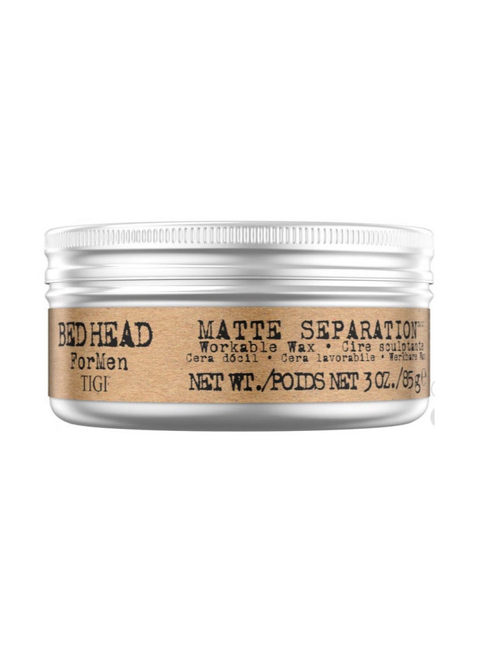 TIGI Bed Head for Men Matte Separation Workable Wax (85g)