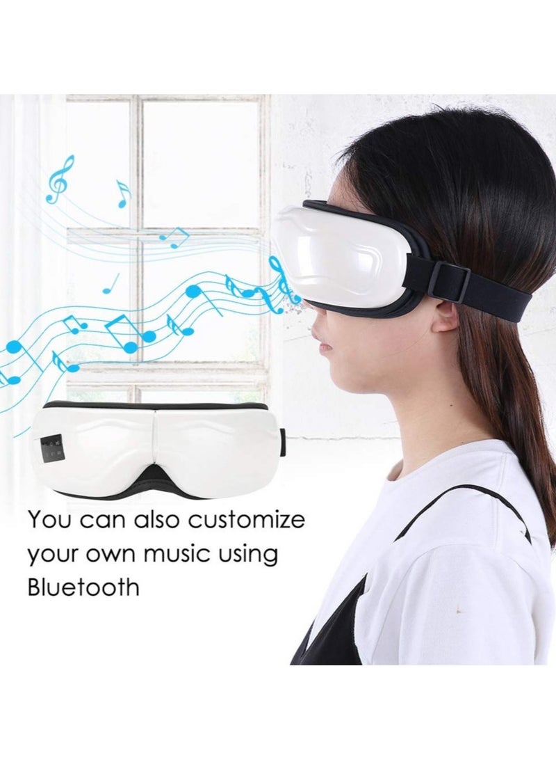 Rechargeable Eye Massager with Heating Air Pressure Vibration Vision Care Device for Dry Eye Relax Eye Vision Dark Circles Stress Relief